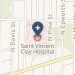 St Vincent Clay Hospital Inc on map