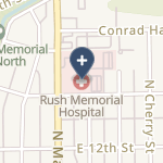 Rush Memorial Hospital on map