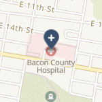 Bacon County Hospital on map