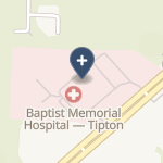 Baptist Memorial Hospital Tipton on map