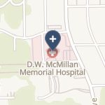 D w Mcmillan Memorial Hospital on map
