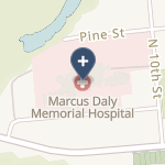 Marcus Daly Memorial Hospital - Cah on map