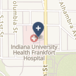 Indiana University Health Frankfort Inc on map