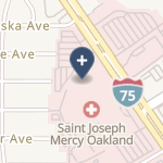 St Joseph Mercy Oakland on map