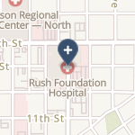 Rush Foundation Hospital on map