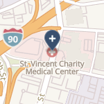 St Vincent Charity Medical Center on map