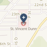 St Vincent Dunn Hospital Inc on map