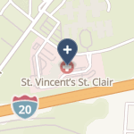 St Vincent's St Clair on map