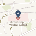Citizens Baptist Medical Center on map