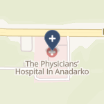 The Physicians' Hospital In Anadarko on map