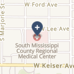 South Missississpi County Regional Medical Center on map