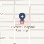 Hillcrest Hospital Cushing on map