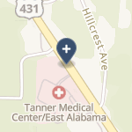 Tanner Medical Center-East Alabama on map