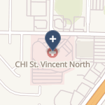 St Vincent Medical Center/north on map