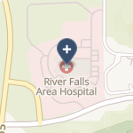 River Falls Area Hospital on map