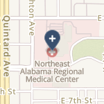 Northeast Alabama Regional Medical Center on map