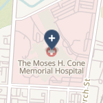 The Moses h Cone Memorial Hospital on map