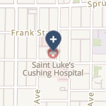 Saint Luke's Cushing Hospital on map