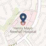 Henry Mayo Newhall Hospital on map
