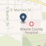 Wayne County Hospital on map