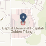 Baptist Mem Hosp/ Golden Triangle Inc on map