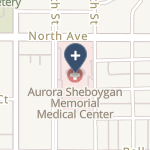 Aurora Sheboygan Memorial Medical Ctr on map