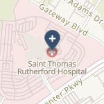 Saint Thomas Rutherford Hospital on map