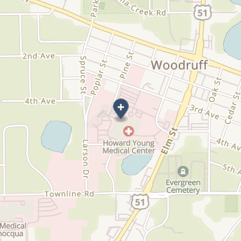 Howard Young Medical Ctr on map