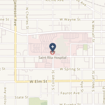 St Rita's Medical Center on map