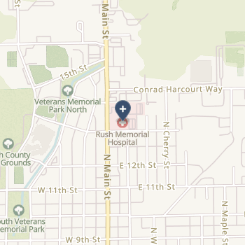 Rush Memorial Hospital on map