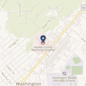 Fayette County Memorial Hospital on map