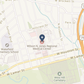 Wilson n Jones Regional Medical Center on map