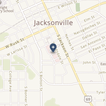East Texas Medical Center Jacksonville on map