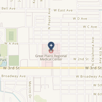 Great Plains Regional Medical Center on map