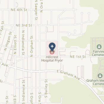 Hillcrest Hospital Pryor on map