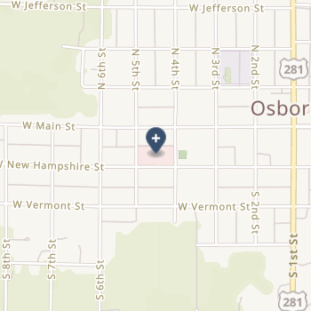 Osborne County Memorial Hospital on map