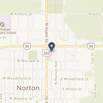 Norton County Hospital on map