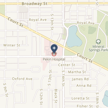 Pekin Memorial Hospital on map