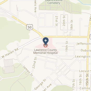 Lawrence County Memorial Hospital on map