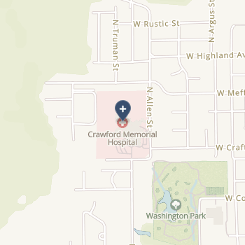Crawford Memorial Hospital on map