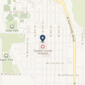 Fayette County Hospital on map