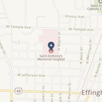 St Anthonys Memorial Hospital on map