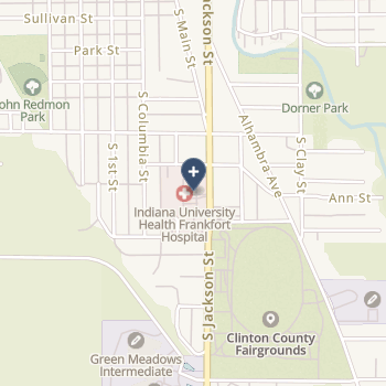 Indiana University Health Frankfort Inc on map
