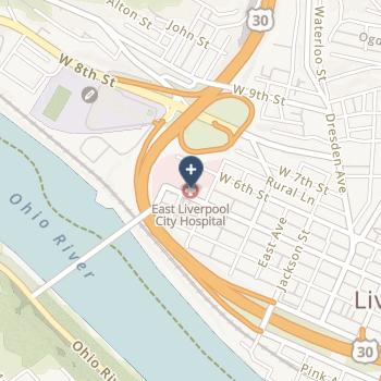 East Liverpool City Hospital on map