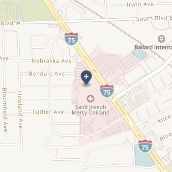 St Joseph Mercy Oakland on map