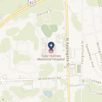 Tyler Holmes Memorial Hospital Cah on map