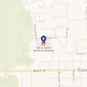 Hills & Dales General Hospital on map