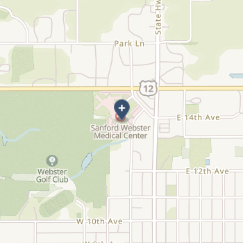 Sanford Hospital Webster - Cah on map