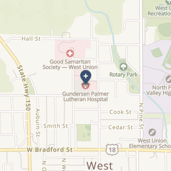 Gundersen Palmer Lutheran Hospital And Clinics on map