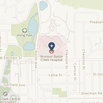 Bronson Battle Creek Hospital on map